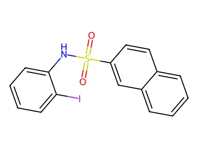 N-(2-iodophenyl)-2-naphthalenesulfonamide structure
