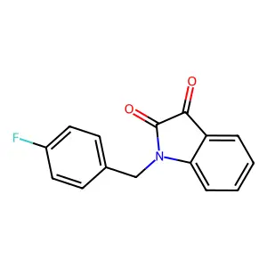 1-(4-fluorobenzyl)-1H-indole-2,3-dione structure