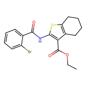 Ethyl 2-(2-bromobenzamido)-4,5,6,7-tetrahydrobenzo[b]thiophene-3-carboxylate structure