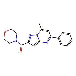 (7-Methyl-5-phenylpyrazolo[1,5-a]pyrimidin-2-yl)-morpholin-4-ylmethanone structure