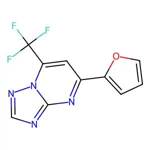 5-(2-Furyl)-7-(trifluoromethyl)[1,2,4]triazolo[1,5-a]pyrimidine structure