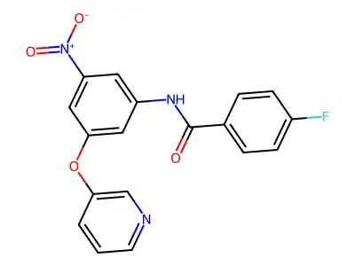 Benzamide, 4-fluoro-N-[3-nitro-5-(3-pyridinyloxy)phenyl]- structure
