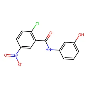 2-chloro-N-(3-hydroxyphenyl)-5-nitrobenzamide structure