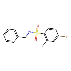 N-benzyl-4-bromo-2-methylbenzenesulfonamide structure