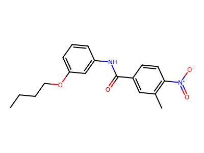 N-(3-butoxyphenyl)-3-methyl-4-nitrobenzamide structure