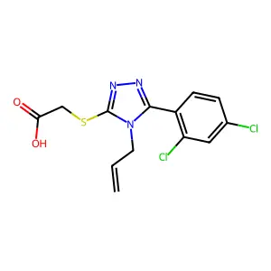 2-{[5-(2,4-dichlorophenyl)-4-(prop-2-en-1-yl)-4H-1,2,4-triazol-3-yl]sulfanyl}acetic acid structure