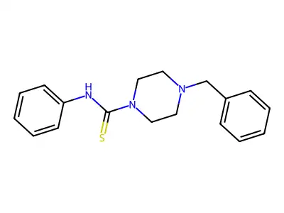4-benzyl-N-phenylpiperazine-1-carbothioamide structure