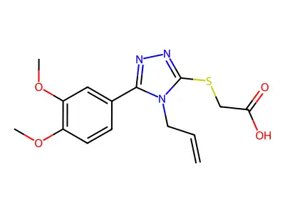 2-((4-Allyl-5-(3,4-dimethoxyphenyl)-4H-1,2,4-triazol-3-yl)thio)acetic acid structure