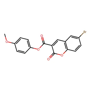 4-methoxyphenyl 6-bromo-2-oxo-2H-chromene-3-carboxylate structure
