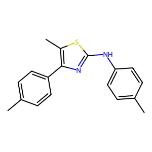 5-methyl-N,4-bis(4-methylphenyl)-1,3-thiazol-2-amine structure
