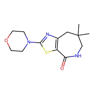 7,7-Dimethyl-2-morpholin-4-yl-5,6,7,8-tetrahydro-thiazolo[5,4-c]azepin-4-one structure
