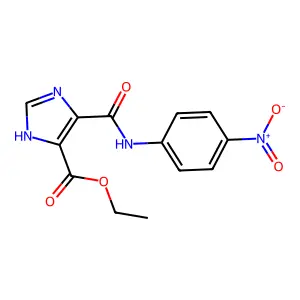 ethyl 4-[(4-nitrophenyl)carbamoyl]-1H-imidazole-5-carboxylate structure