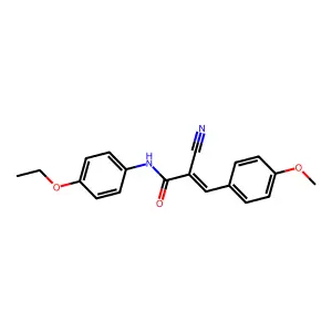 (2E)-2-cyano-N-(4-ethoxyphenyl)-3-(4-methoxyphenyl)prop-2-enamide structure