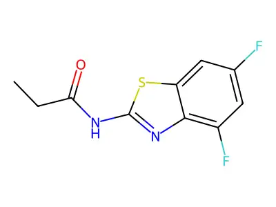 N-(4,6-difluoro-1,3-benzothiazol-2-yl)propanamide structure