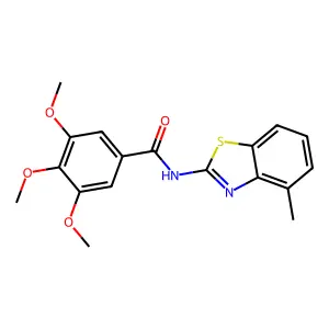 3,4,5-trimethoxy-N-(4-methylbenzo[d]thiazol-2-yl)benzamide structure