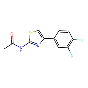 N-[4-(3,4-difluorophenyl)-1,3-thiazol-2-yl]acetamide structure