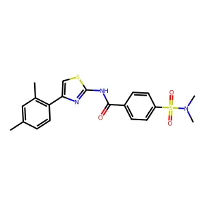 N-[4-(2,4-dimethylphenyl)-1,3-thiazol-2-yl]-4-(dimethylsulfamoyl)benzamide structure