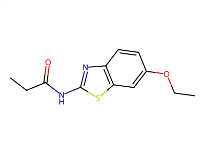 N-(6-ethoxy-1,3-benzothiazol-2-yl)propanamide structure