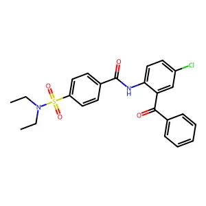 N-(2-benzoyl-4-chlorophenyl)-4-(diethylsulfamoyl)benzamide structure