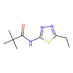 N-(5-ethyl-1,3,4-thiadiazol-2-yl)-2,2-dimethylpropanamide structure