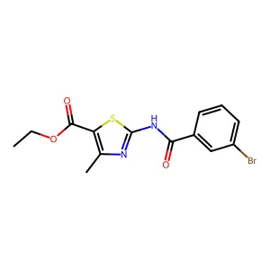 Ethyl 2-(3-bromobenzamido)-4-methylthiazole-5-carboxylate structure