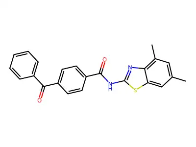 4-benzoyl-N-(4,6-dimethyl-1,3-benzothiazol-2-yl)benzamide structure