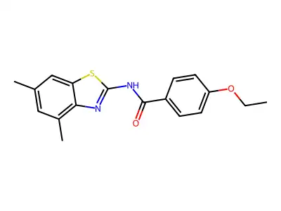 N-(4,6-dimethyl-1,3-benzothiazol-2-yl)-4-ethoxybenzamide structure