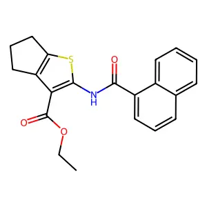 ethyl 2-(1-naphthoylamino)-5,6-dihydro-4H-cyclopenta[b]thiophene-3-carboxylate structure