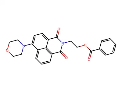 2-(6-Morpholin-4-yl-1,3-dioxobenzo[de]isoquinolin-2-yl)ethyl benzoate structure