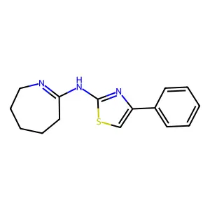 Thiazole, 2-(2-perhydroazepinylidenamino)-4-phenyl- structure