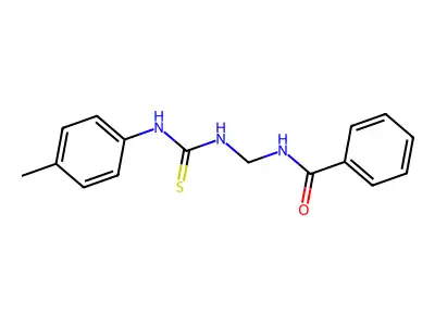 N-({[(4-methylphenyl)carbamothioyl]amino}methyl)benzamide structure