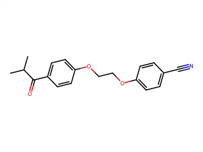 4-(2-(4-Isobutyrylphenoxy)ethoxy)benzonitrile structure