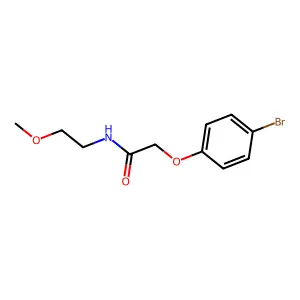 2-(4-bromophenoxy)-N-(2-methoxyethyl)acetamide structure