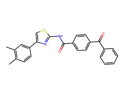 4-benzoyl-N-[4-(3,4-dimethylphenyl)-1,3-thiazol-2-yl]benzamide structure