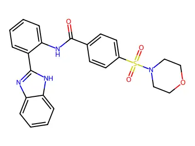 N-(2-(1H-benzo[d]imidazol-2-yl)phenyl)-4-(morpholinosulfonyl)benzamide structure