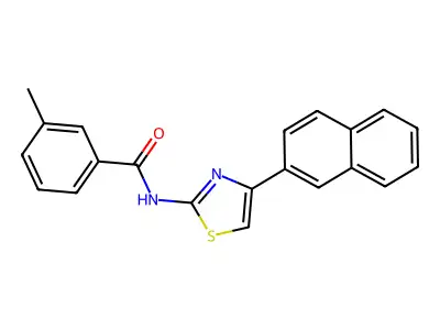 3-methyl-N-(4-(naphthalen-2-yl)thiazol-2-yl)benzamide structure