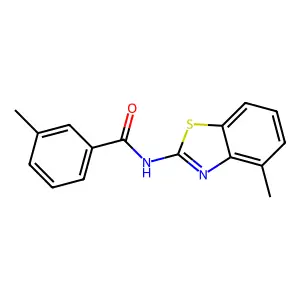 3-methyl-N-(4-methyl-1,3-benzothiazol-2-yl)benzamide structure