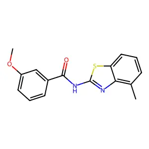 3-methoxy-N-(4-methyl-1,3-benzothiazol-2-yl)benzamide structure