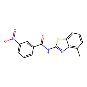 N-(4-methyl-1,3-benzothiazol-2-yl)-3-nitrobenzamide structure