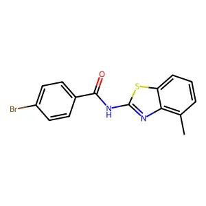 4-bromo-N-(4-methyl-1,3-benzothiazol-2-yl)benzamide structure