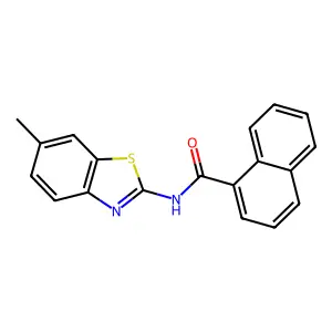 N-(6-methyl-1,3-benzothiazol-2-yl)naphthalene-1-carboxamide structure