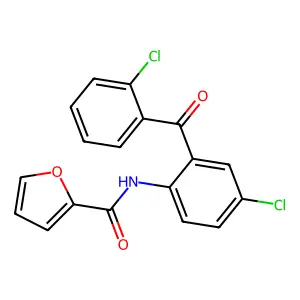 N-[4-chloro-2-(2-chlorobenzoyl)phenyl]furan-2-carboxamide structure