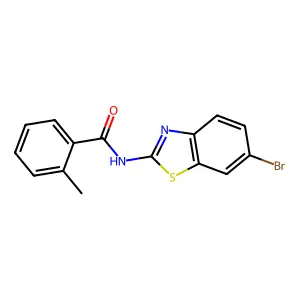 N-(6-bromo-1,3-benzothiazol-2-yl)-2-methylbenzamide structure