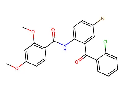 N-[4-bromo-2-(2-chlorobenzoyl)phenyl]-2,4-dimethoxybenzamide structure