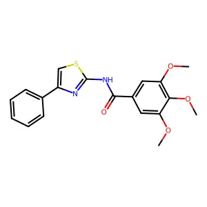 3,4,5-trimethoxy-N-(4-phenyl-1,3-thiazol-2-yl)benzamide structure