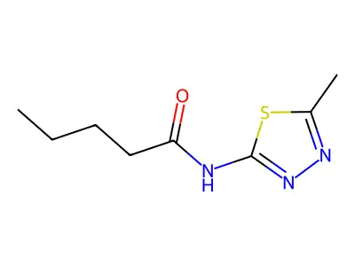 N-(5-methyl-1,3,4-thiadiazol-2-yl)pentanamide structure