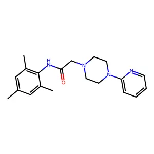 2-[4-(pyridin-2-yl)piperazin-1-yl]-N-(2,4,6-trimethylphenyl)acetamide structure