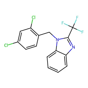 1-(2,4-dichlorobenzyl)-2-(trifluoromethyl)-1H-benzo[d]imidazole structure