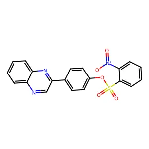 (4-Quinoxalin-2-ylphenyl) 2-nitrobenzenesulfonate structure