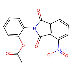 2-(4-nitro-1,3-dioxo-1,3-dihydro-2H-isoindol-2-yl)phenyl acetate structure